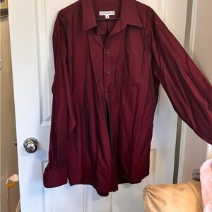 Joseph & Feiss Maroon Cotton Shirt